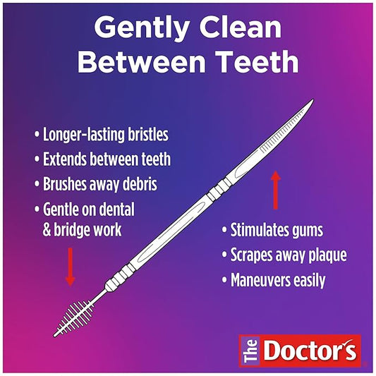 The Doctor's BrushPicks Interdental Toothpicks, Helps Fight Gingivitis, 275 Count (Pack of 12), White