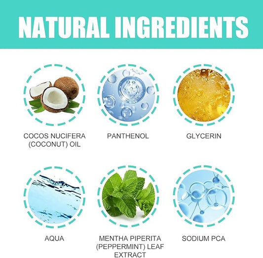 Spearmint Oil Pulling Mouthwash – Cold-Pressed Coconut Oil for Teeth Whitening, Fresh Breath & Oral Detox, 8oz