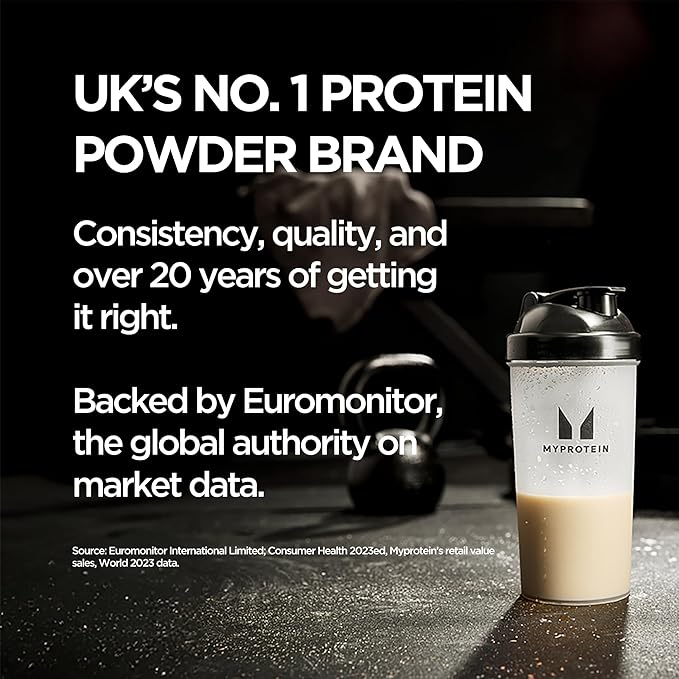 Myprotein Impact Whey Protein Isolate, 2.2 Lbs (40 Servings) Salted Caramel, 21g Protein & 6g BCAA Per Serving, Gluten-Free Shake for Muscle Strength & Recovery