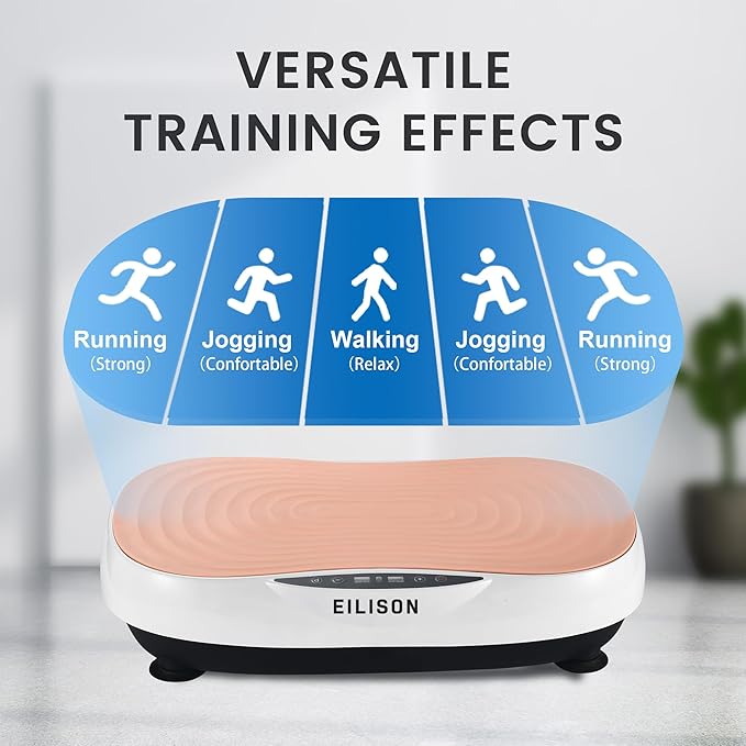 EILISON Glory Vibration Plate Exercise Machine - Lymphatic Drainage Whole Body Workout Vibration Platform, 99 Adjustable Speeds Power Shaping , Weight Loss Weight Loss, 350 lbs Capacity
