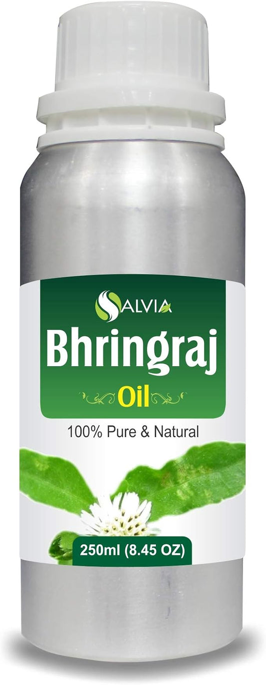 ﻿Salvia Bhringraj Oil (Eclipta alba) 100% Pure & Natural - Undiluted Uncut Cold Pressed Premium Oil Use for Aromatherapy, Skin Care & Hair - Therapeutic Grade (250 ML (8.45351))