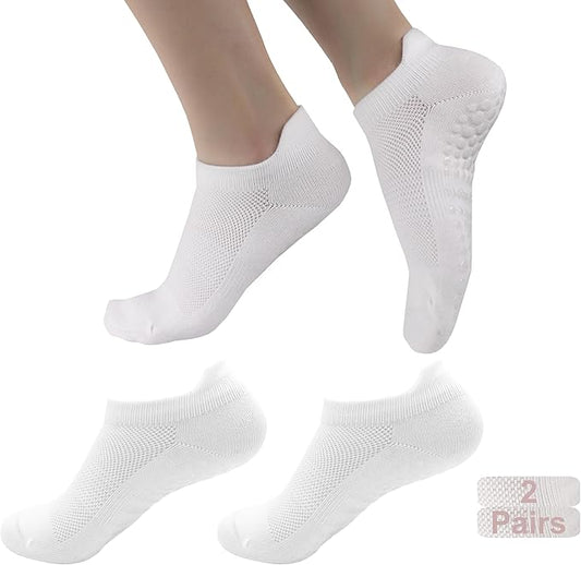 Tamlien Yoga & Pilates Grip Socks - Non-Slip, Barefoot, Pregnant-Friendly Crew Socks for Yoga, Barre & Sports