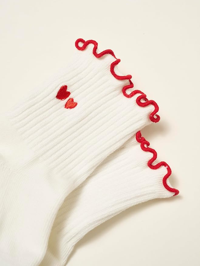 Shapes Studio Crew Half Calf Grip Socks, Cutest Fruits Pilates Socks, Ruffle socks, Non-Slip, Barre Yoga Fitness