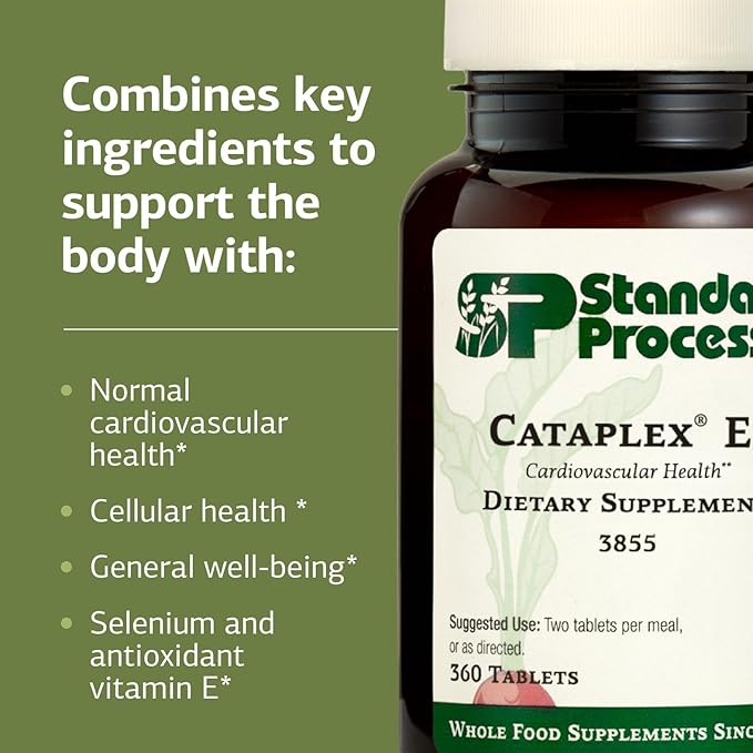 Standard Process Cataplex E2 - Healthy Heart Supplement - Supports Cellular Health with Antioxidant Activity - Non-Dairy & Non-Soy - 90 Tablets (45 Servings)