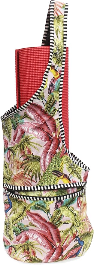INDIAN CRAFT CASTLE Yoga Mat Bag | Tote Mat Bag | Sling Yoga Tote w/Large Side Pocket & Zipper Pocket | Yoga Mat Carrier Fits Most Size Mats