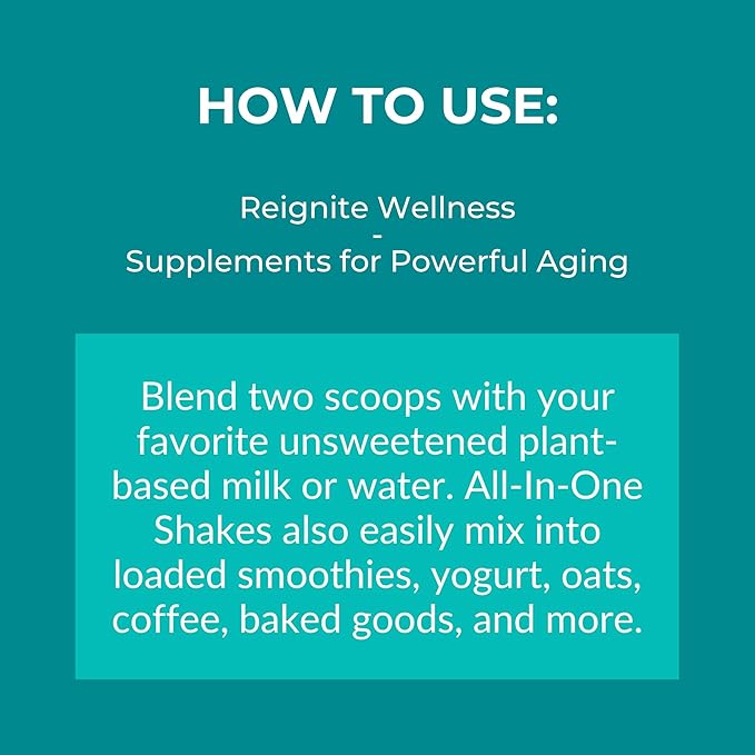 Reignite Wellness by JJ Virgin | Vanilla Paleo-Inspired All-in-One Shake | Gluten Free + Dairy Free Protein Powder | Contains 20G of Beef Protein with Vitamins, Minerals, Amino Acids | 30 Servings
