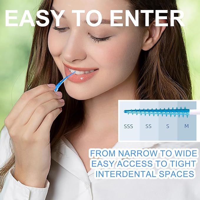 84PCS Portable Dental Floss Picks,Soft Silica toothpicks,flossers for Adults Teeth Cleaning Tools,interdental Brushes Between Teeth,Disposable Dental Picks