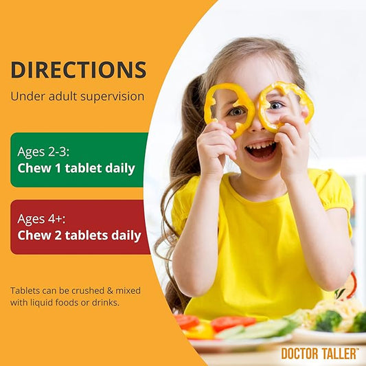 NuBest Doctor Taller Kids - Kids Multivitamins, Toddler Vitamins - Support Bone Strength, Enhanced Immunity with Calcium, Multivitamins for Ages 2 to 9 - Grape Flavor - 90 Chewable Tablets | Pack 2