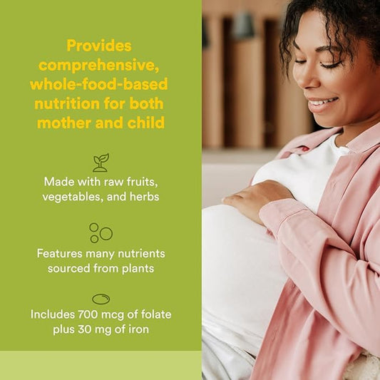 Natural Factors Whole Earth & Sea, Women's Prenatal Multivitamin and Mineral, Whole Food Supplement, Vegan, 60 Tablets