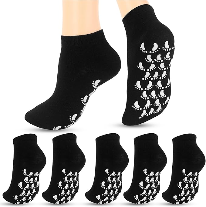 brookhaus Women Low Cut No Show Running Socks 6 Pairs - Cushioned Arch Support, Moisture Wicking Athletic Ankle Socks