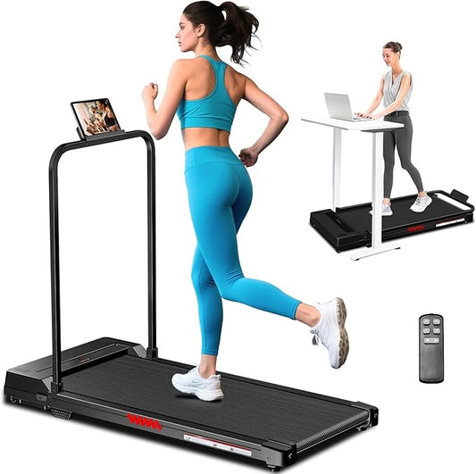 AoraPulse Portable Foldable Treadmills for Home, Small Folding Treadmill for Home Office with 300 LBS Capacity, Walking Running Exercise Electric Compact Treadmill with LED Display