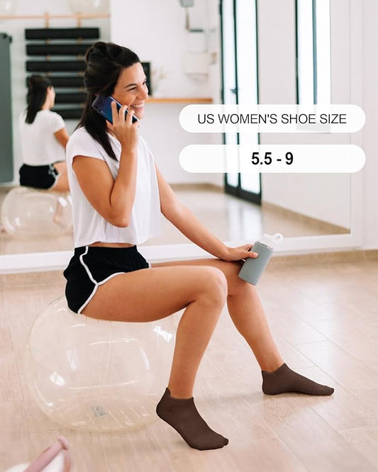 YeuG 4/6 Pairs Pilates Socks for Women - Non Slip Grip Socks for Yoga, Barre, Hospital, Barefoot
