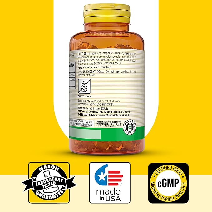 MASON NATURAL Vitamin D3 2,000 IU Ultra Strength, Supports Bone Density, Strength & Immune Health, 300 Softgels