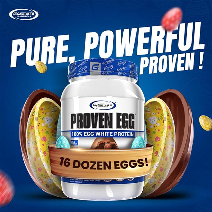 Gaspari Nutrition Proven Egg, 100% Egg White Protein, 25g Protein, Keto Friendly, Dairy and Lactose Free, Soy Free (2 lbs, Banana Nut Bread)