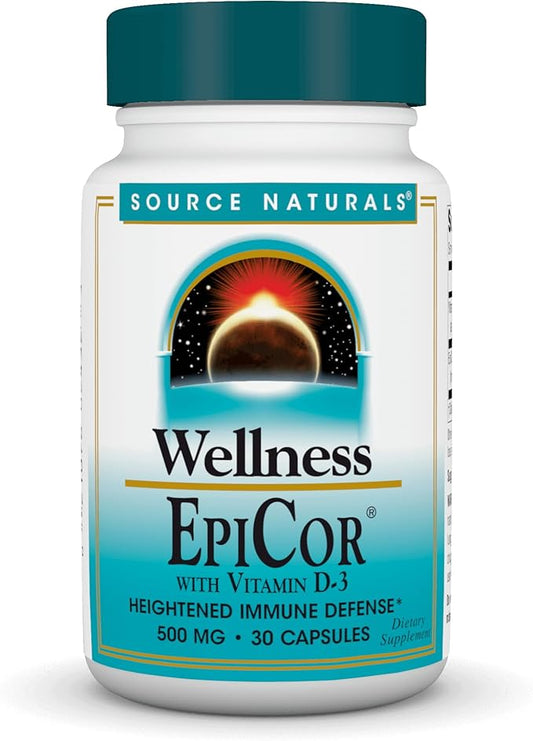 Source Naturals Wellness EpiCor with Vitamin D-3 for Heightened Immune Defense* - 30 Capsules