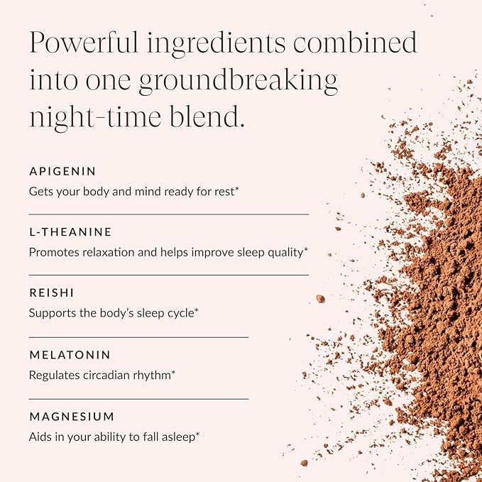 Beam Dream Sleep Powder, L-Theanine, Apigenin, Reishi and Magnesium, Third Party Tested Natural Sleep Aid & Sleep Supplement for Deep Sleep, Relaxation and Recovery, Natural Sleep Support, 30 Servings