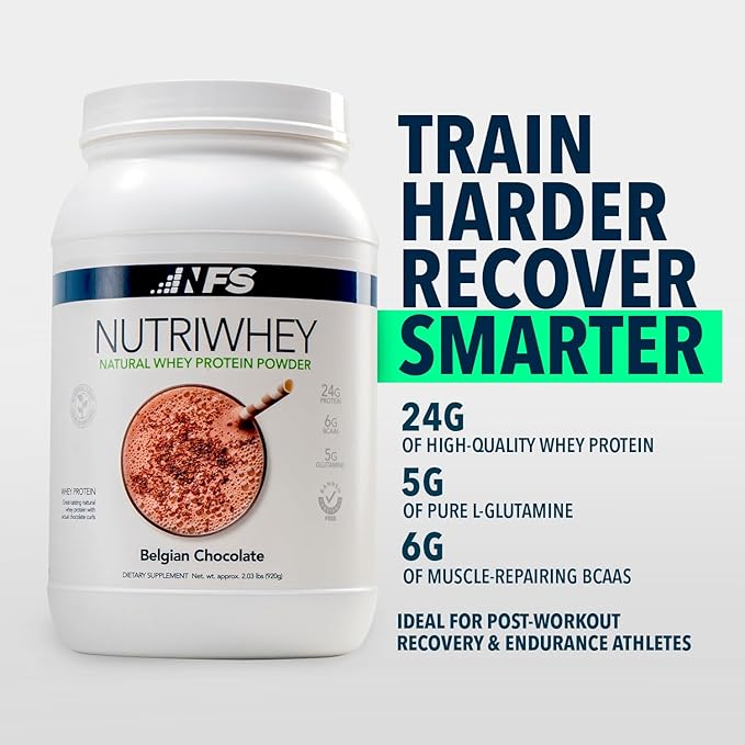 NF Sports Post Workout Nutri Whey Protein Powder, Dietary Supplement, Amino Energy, Supports Immunity, BCAA Powder, Helps Fight Stress (Alpine Strawberry Powder, 828g, 23 Servings)