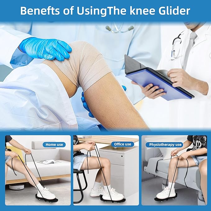 Knee Glider for Replacement, Leg Exerciser and Rehabilitation Device for Hip Replacement, ACL or PCL Surgery - Increase Range of Motion