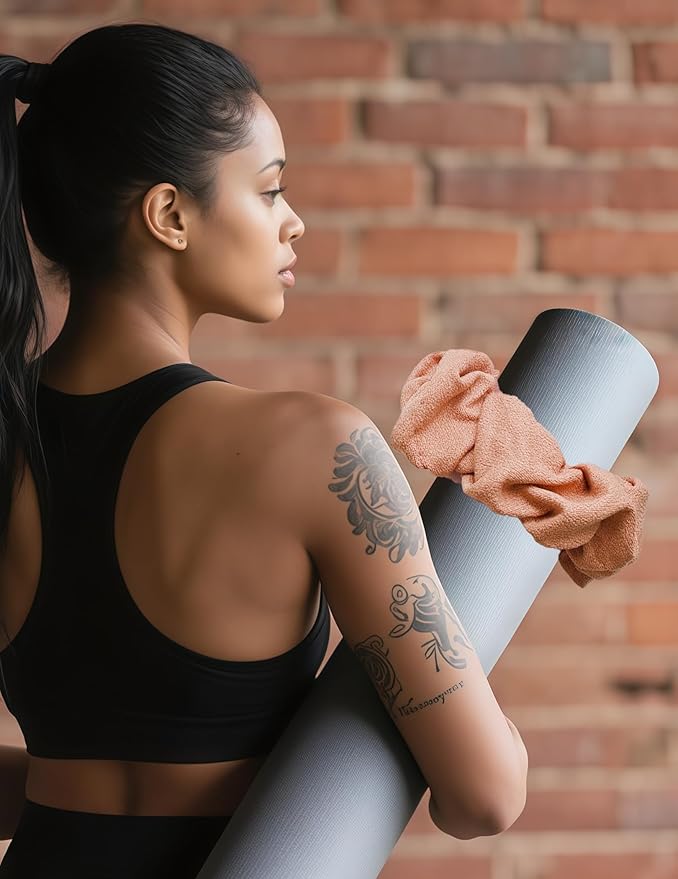 Yoga Mat Scrunchie - Holds Your Yoga Mat in Style - Durable & Elasticity Fabric - Fits All Standard Yoga Mats (mat not included)