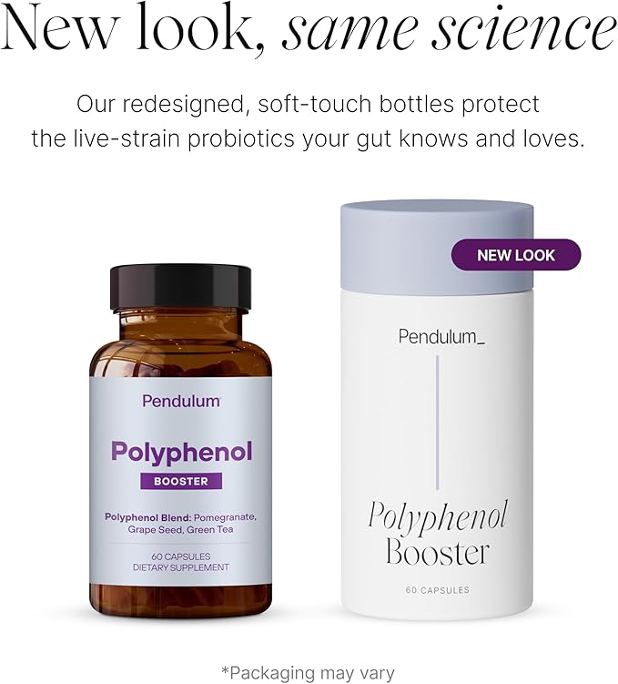 Pendulum Polyphenol Booster, Antioxidant from Superfoods, Beneficial Plant Compounds for Good Health, Helps Boost Akkermansia Muciniphila for Men & Women (60 Capsules, 1-Pack)