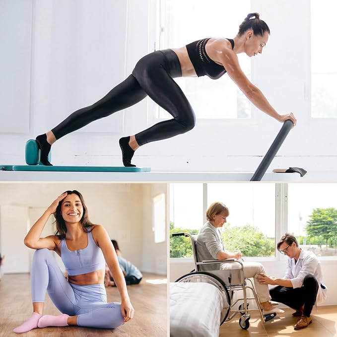 YeuG 4/6 Pairs Pilates Socks for Women - Non Slip Grip Socks for Yoga, Barre, Hospital, Barefoot