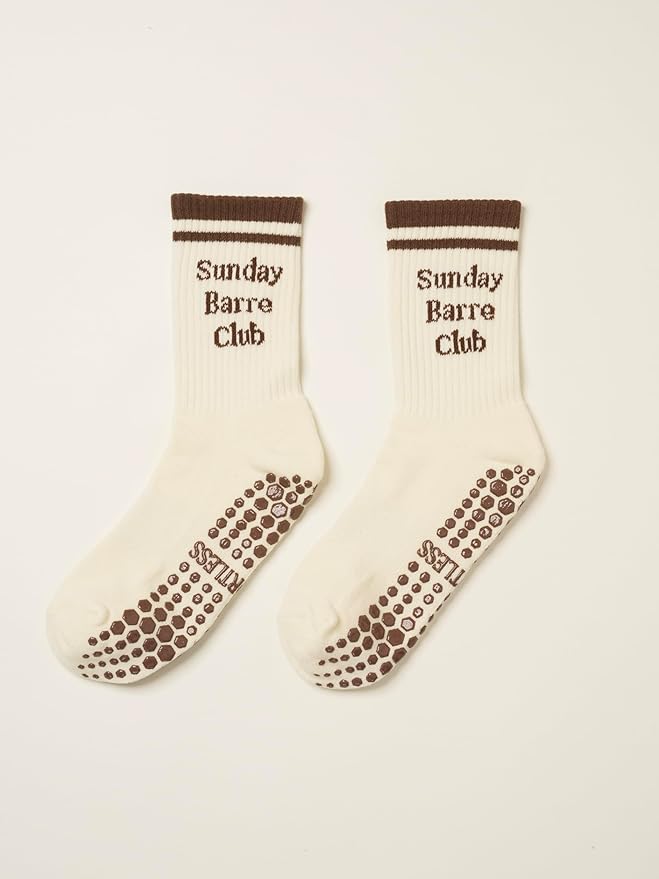 Shapes Studio Crew Half Calf Grip Socks, Cutest Fruits Pilates Socks, Ruffle socks, Non-Slip, Barre Yoga Fitness