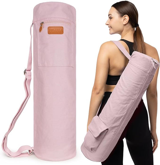 UDANA Yoga Mat Bag, Large – Fits Thick Mats, 3 Storage Pockets, Adjustable Strap
