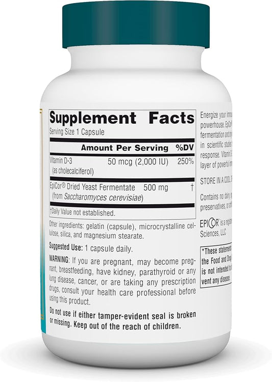 Source Naturals Wellness EpiCor with Vitamin D-3 for Heightened Immune Defense* - 60 Capsules
