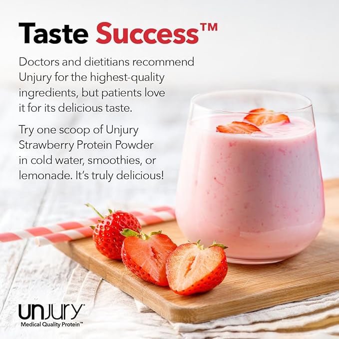 Unjury Whey Protein Powder | Strawberry | 21g 100% Whey Isolate Protein Powder | Low Carb and Lactose Free | Gluten Free | Certified Kosher | 15 Servings