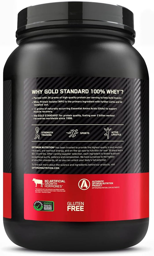 Optimum Nutrition Gold Standard 100% Whey Protein Powder, French Vanilla Creme, 2 Pound (Packaging May Vary)