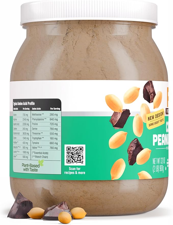 PB2 Performance Peanut Plant Based Vegan Protein Powder | 20g Complete Protein, No Added Sugar, Prebiotic Fiber | Dairy Free, Certified Vegan, Non-GMO, and Gluten Free [Peanut with Dutch Cocoa, 2lb]