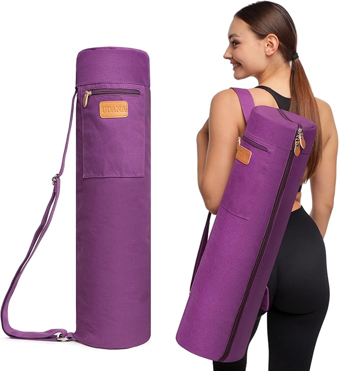 UDANA Yoga Mat Bag, Large – Fits Thick Mats, 3 Storage Pockets, Adjustable Strap