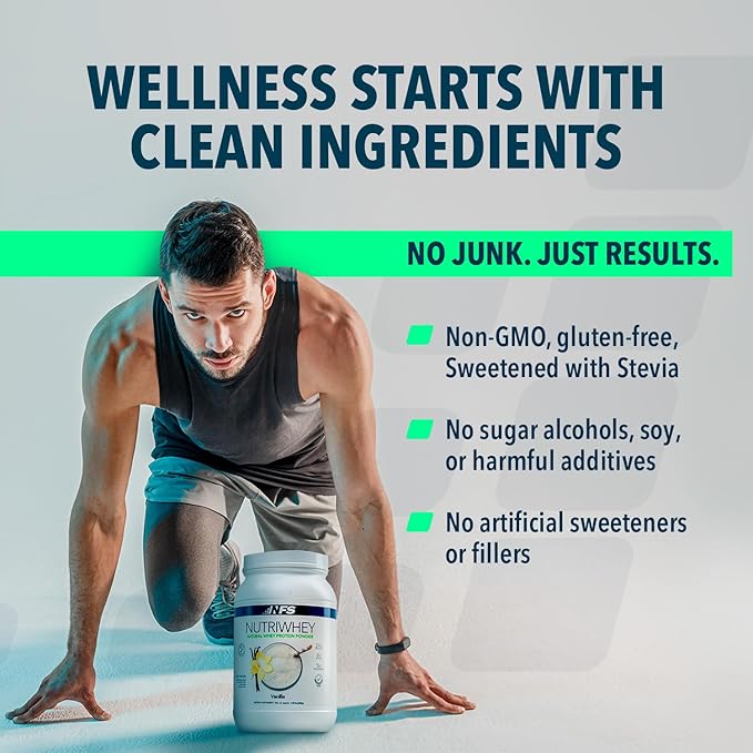 NF Sports Post Workout Nutri Whey Protein Powder, Dietary Supplement, Amino Energy, Supports Immunity, BCAA Powder, Helps Fight Stress (Alpine Strawberry Powder, 828g, 23 Servings)