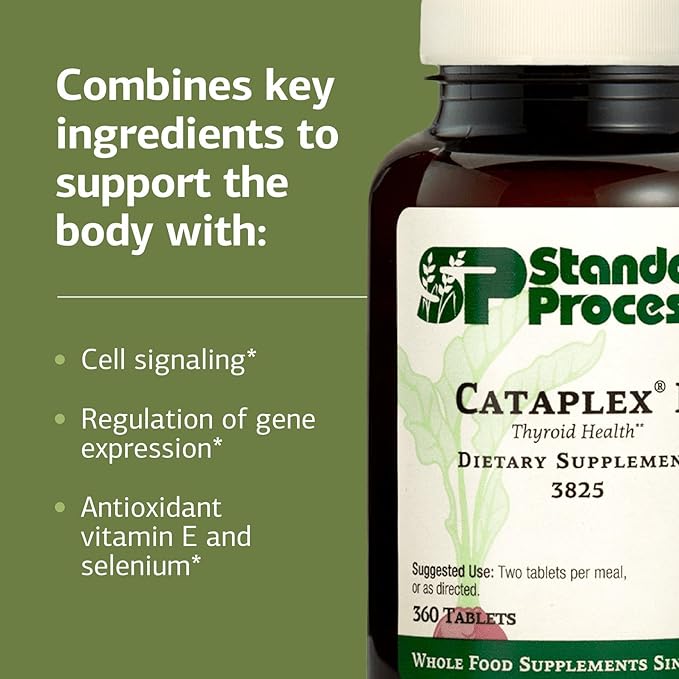 Standard Process Cataplex E Thyroid Health Dietary Supplement - Gluten-Free, Non-Dairy & Non-Soy - Endocrine Gland Health Support - 360 Tablets