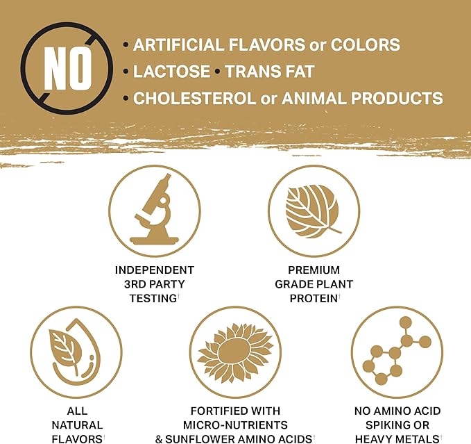 Ambrosia Planta - Premium Plant-Based Protein | Vegan & Keto Friendly | Gourmet Flavors with No Bloating or Stomach Upset | Gluten & Soy Free | No Added Sugar | 25 Servings | Cookies Cream