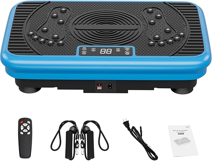 Vibration Exercise Plate – Full Body Fitness Platform for Home Gym, Lymphatic Drainage & Fat Burning Workout Machine, Weight Loss & Muscle Toning Equipment for Women & Men