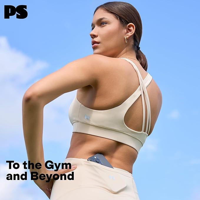 POPSUGAR 2 Piece Workout Sets for women, High Waist Leggings and Sports Bra Yoga Set Matching Gym Pilates Running Work Outfit