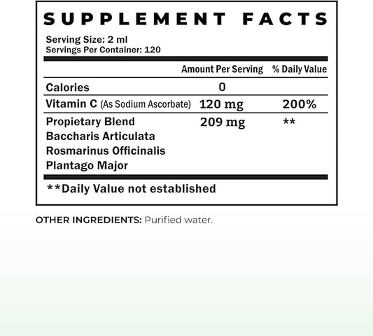 Immune Bio Green Cell - 8 oz, 2 Pack - Immune System Support - Includes Vitamin C, Carqueja, Rosemary & Broadleaf Plantain - Non-GMO, Vegan & Gluten Free - 240 Total 2mL Servings