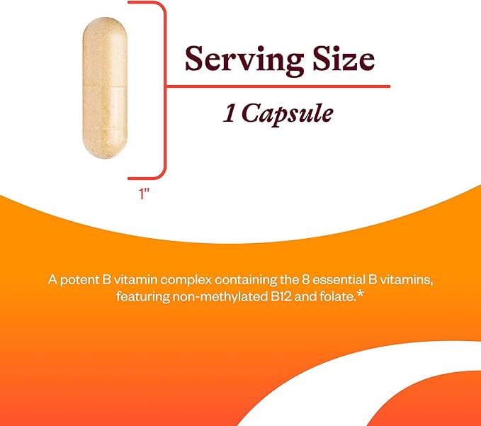 Seeking Health B Complex MF, Methyl-Free Forms of Folate and Vitamin B12, Healthy Energy, Immune System, Mood, and Memory Support, Vegan and Vegetarian (100 Capsules)*