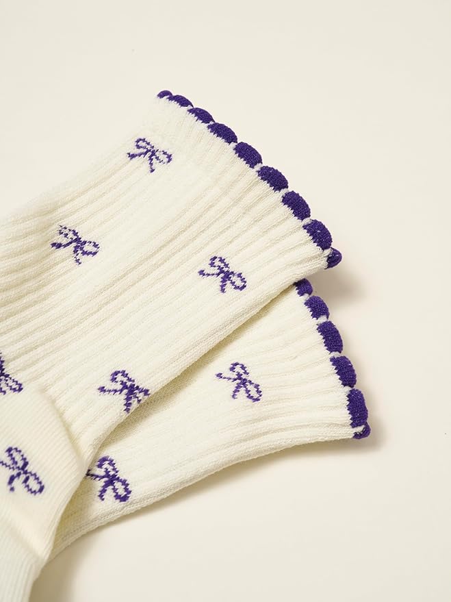 Shapes Studio Crew Half Calf Grip Socks, Cutest Fruits Pilates Socks, Ruffle socks, Non-Slip, Barre Yoga Fitness