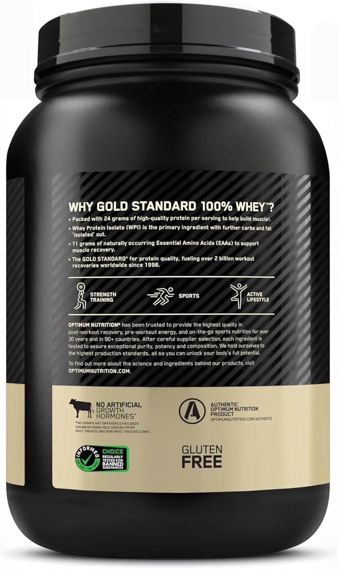 Optimum Nutrition Gold Standard 100% Whey Naturally Flavored Protein Powder, Vanilla, 1.9 Pound (Packaging May Vary)