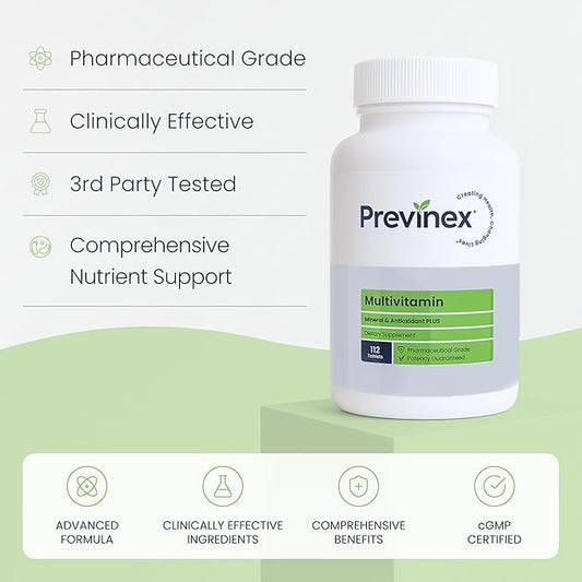 Multivitamin, Mineral & Antioxidant Plus - Multivitamin for Men & Women with Vital Nutrients, Vitamin C & Vitamin D & Vitamin E, 112 Tablets