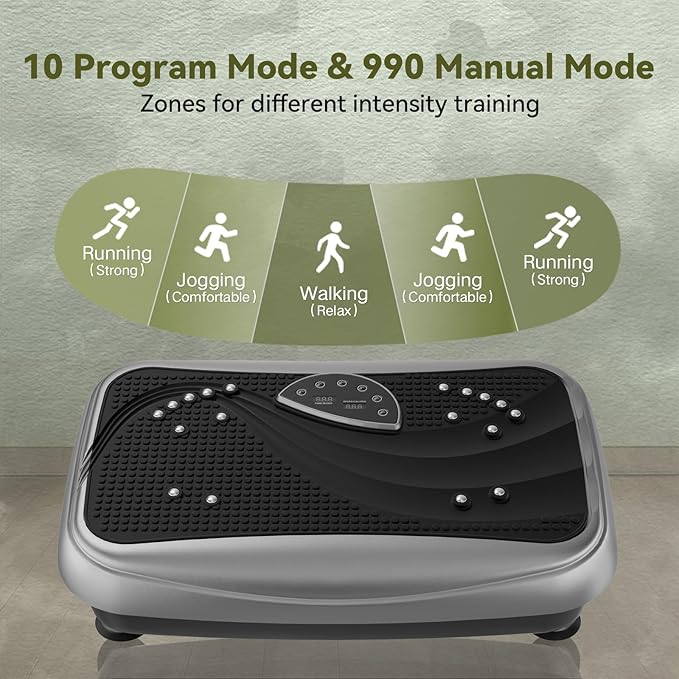 UCIN Vibration Plate Exercise Machine, Vibration Plate for Lymphatic Drainage, 330 Lbs Capacity Vibrating Plate for Weight Loss Home Fitness with Resistance Bands/Pilates Ball