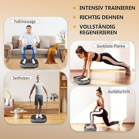 KRYLIX Vibration Plate Exercise Platform Fitness Platform Exercise Machine Vibrating Lymphatic Drainage Vibrating Platform Shaker for Weight Loss 120 Levels for Home