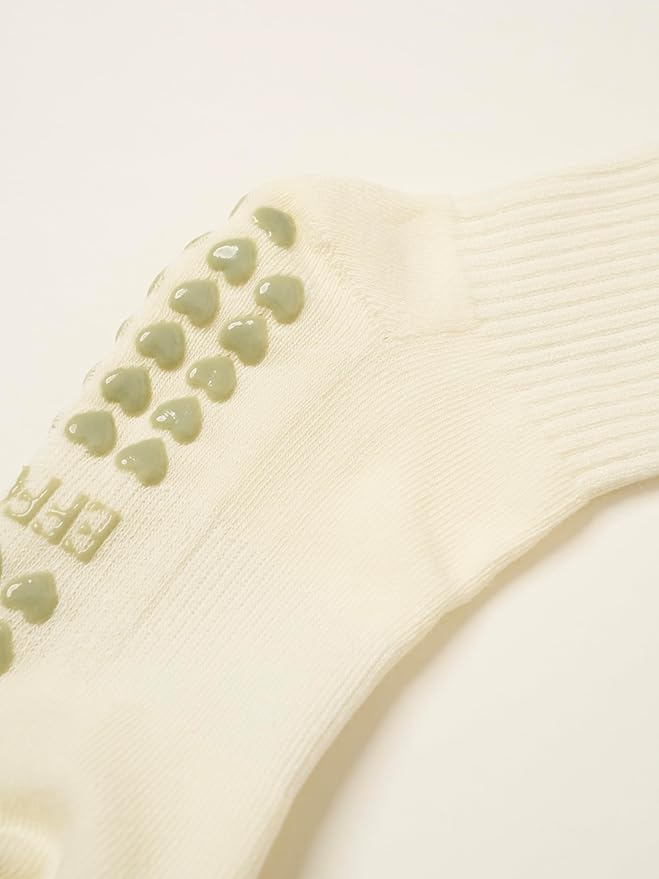 Shapes Studio Crew Half Calf Grip Socks, Cutest Fruits Pilates Socks, Ruffle socks, Non-Slip, Barre Yoga Fitness