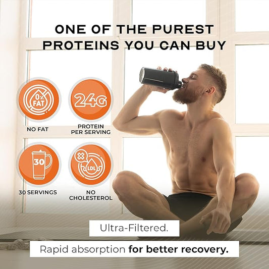 Muscle Feast Grass-Fed Whey Protein Isolate, All Natural Hormone Free Pasture Raised, Whey Isolate Protein Powder for Men and Women, Clean, Gluten-Free, Delicious Isolate Protein - Pumpkin Spice, 2lb