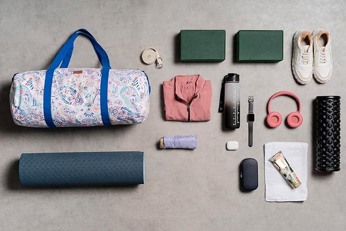 Maison d' Hermine Yoga Mat bag, Cylindrical bag for Woman&Men, yoga mat Bag &Adjustable shoulder straps Yoga Mat Carrier Bag with Drawstring Water Bottle Pocket and zipper pocket