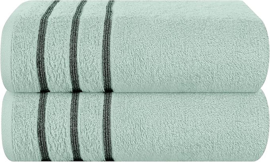 MyOwn Cotton 2 Pack Oversized Bath Towel Set 28x55 inches, Large Bath Towels, Ultra Absorbant Compact Quickdry & Lightweight Towel, Ideal for Gym Travel Camp Pool - Sea Green, 71632