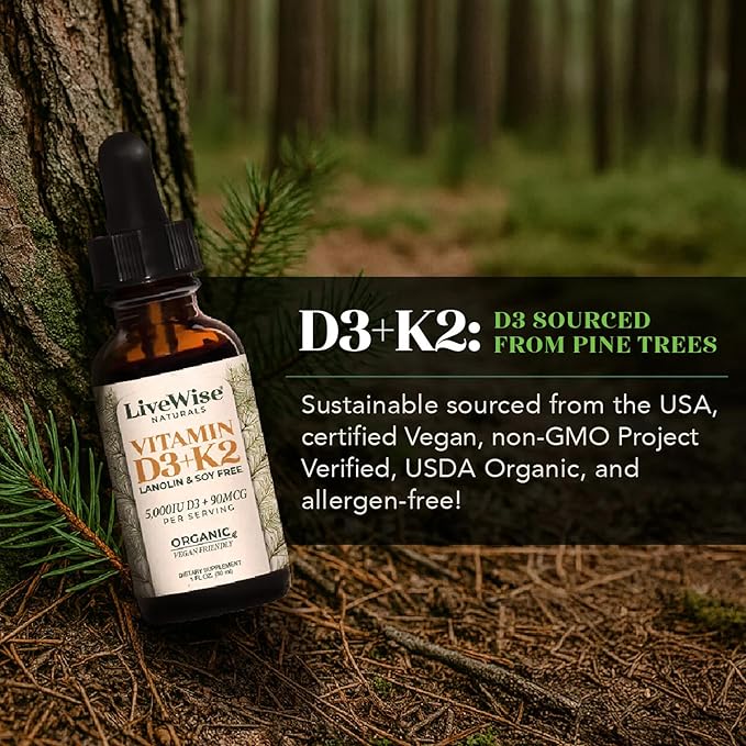 Vitamin D3+K2 Vegan Friendly 5,000 IU