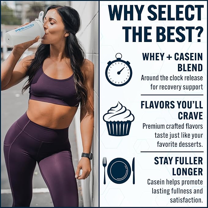 PEScience Select Protein Powder, Whey and Casein Blend, Clean Protein Powder for Women and Men, Low Calorie, Low Carb, Keto Friendly, Gluten Free - Pumpkin Pie, 27 Servings